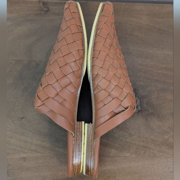 Liberte Woven Leather Preppy Academia Quiet Luxury Capsule French Chic Mules 5 - Picture 9 of 13